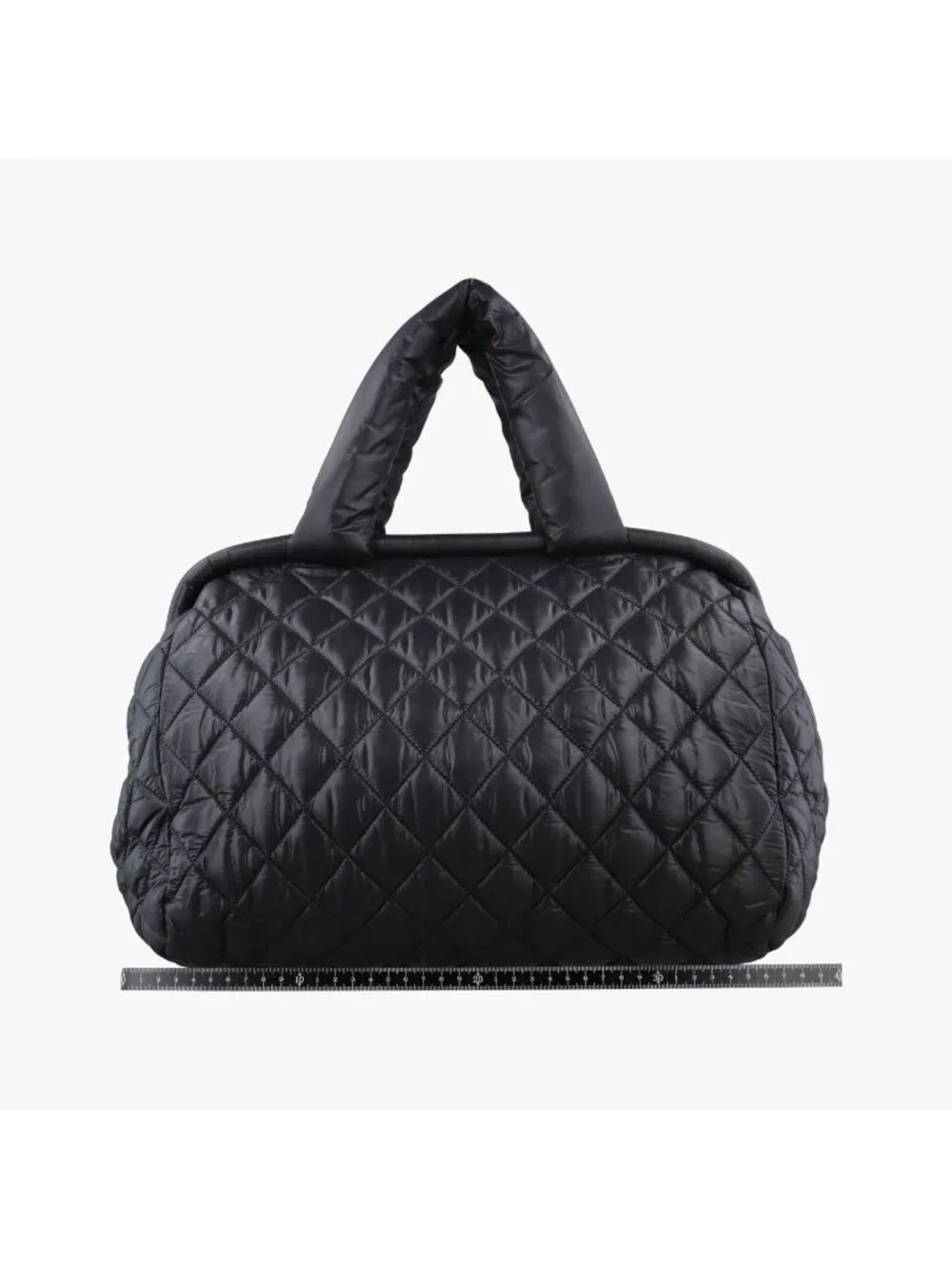 Chanel Coco Cocoon Quilted Black Nylon Leather Handbag